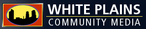 A white and yellow logo is on top of the words.