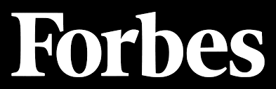 A black and white image of the forbes logo.