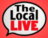 A red and white logo that says the local live.