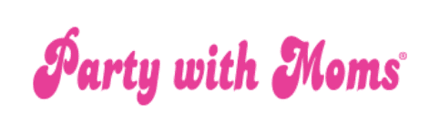 Party with moms logo in pink